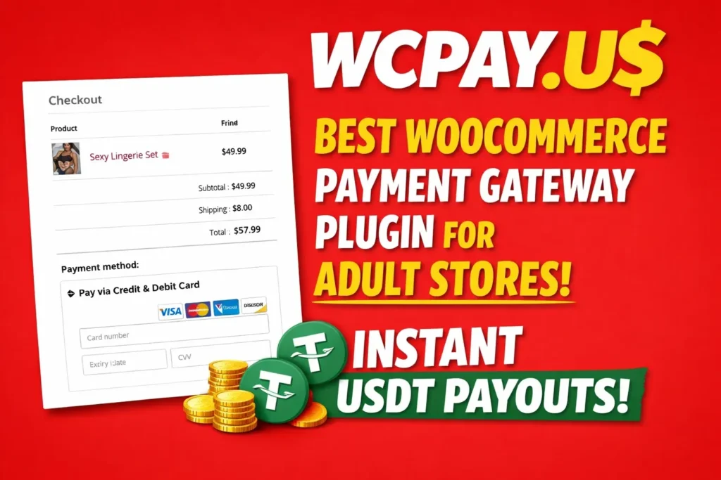 Best payment gateway for WooCommerce adult and sextoys stores using WCPAY.US