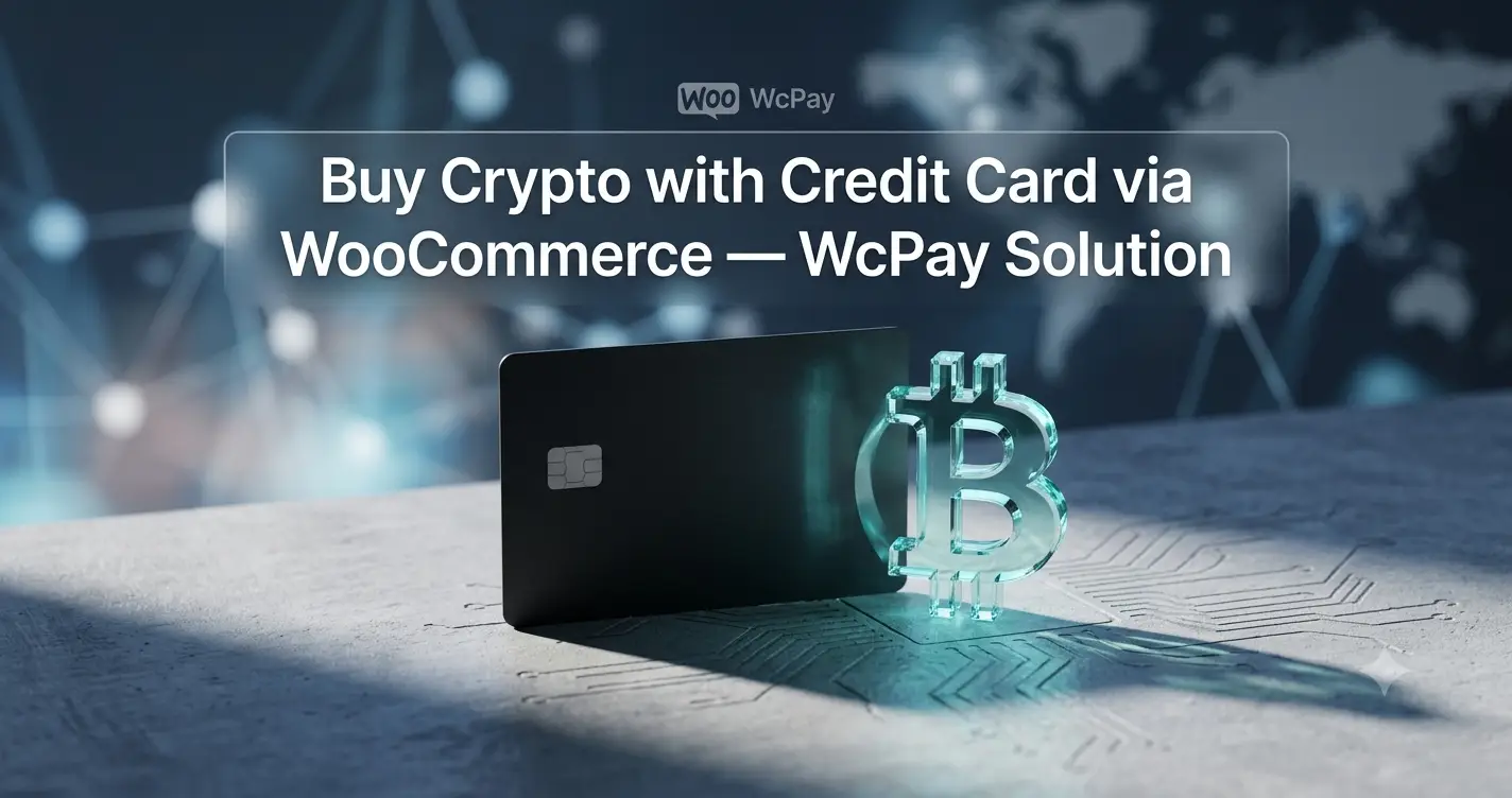 buy crypto with credit card WooCommerce checkout flow