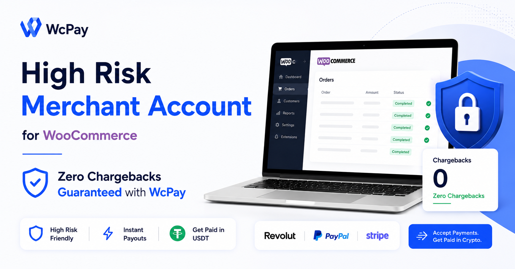 WooCommerce checkout with high risk payment gateway and USDT settlement