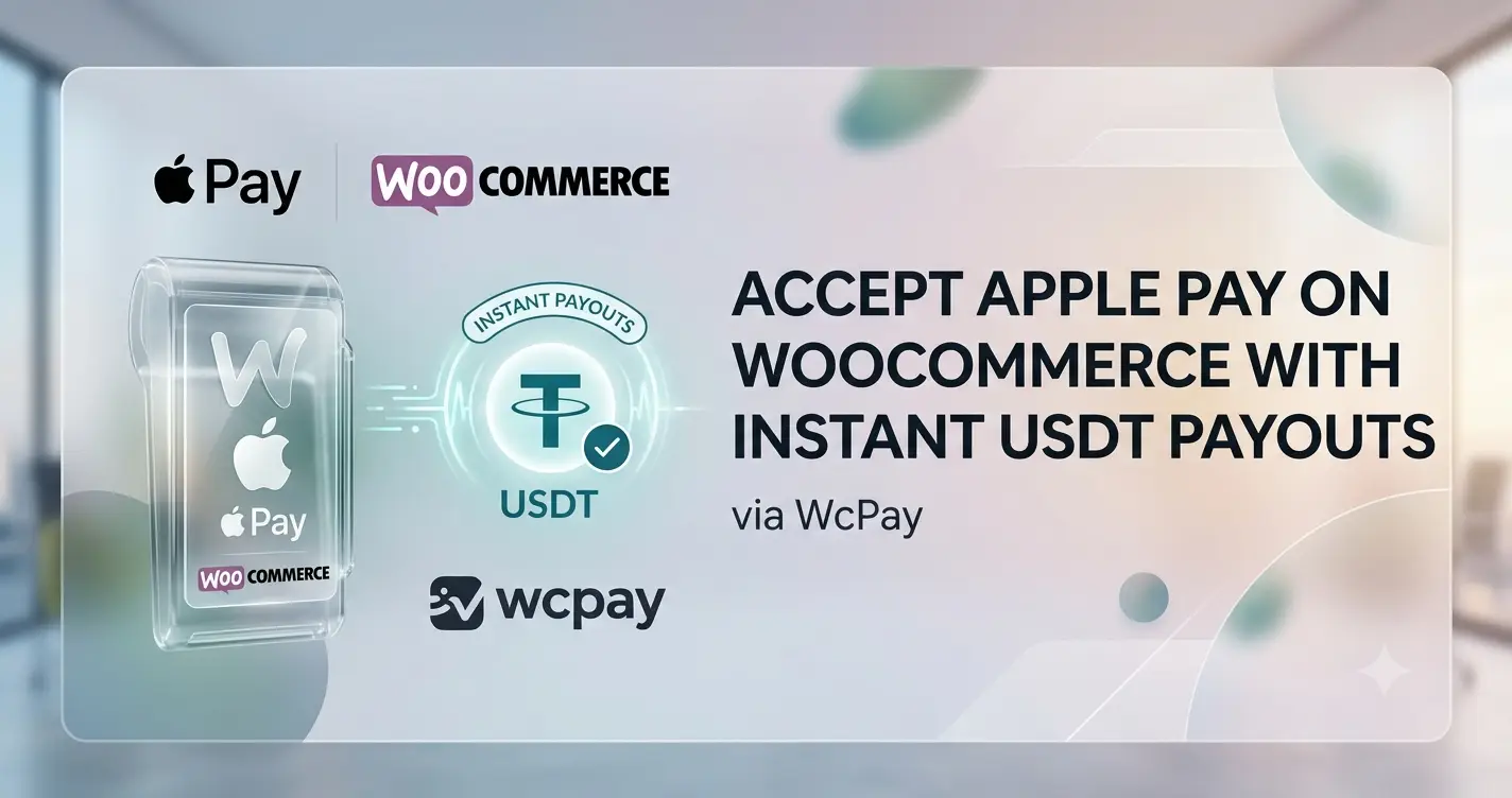 WcPay plugin dashboard showing Apple Pay enabled on WooCommerce checkout