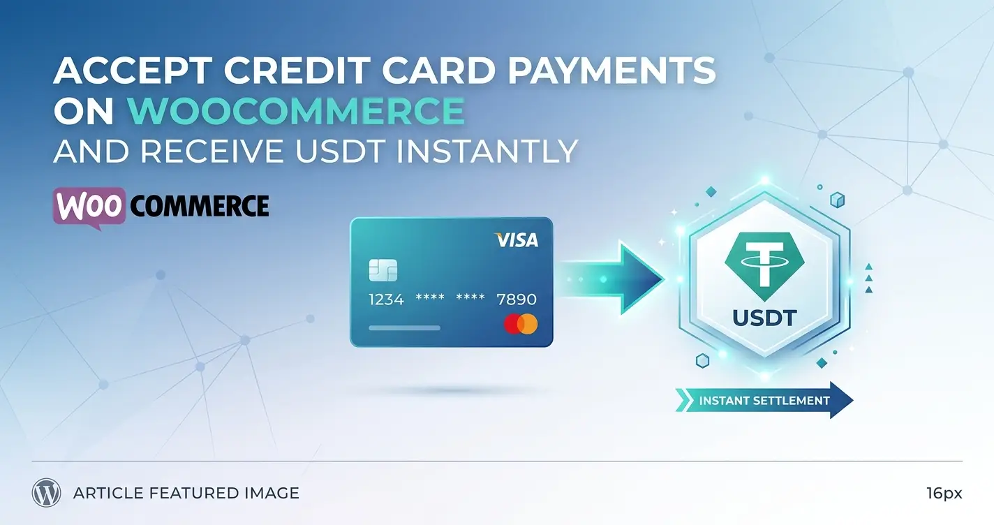 WooCommerce checkout with credit card and crypto payout options
