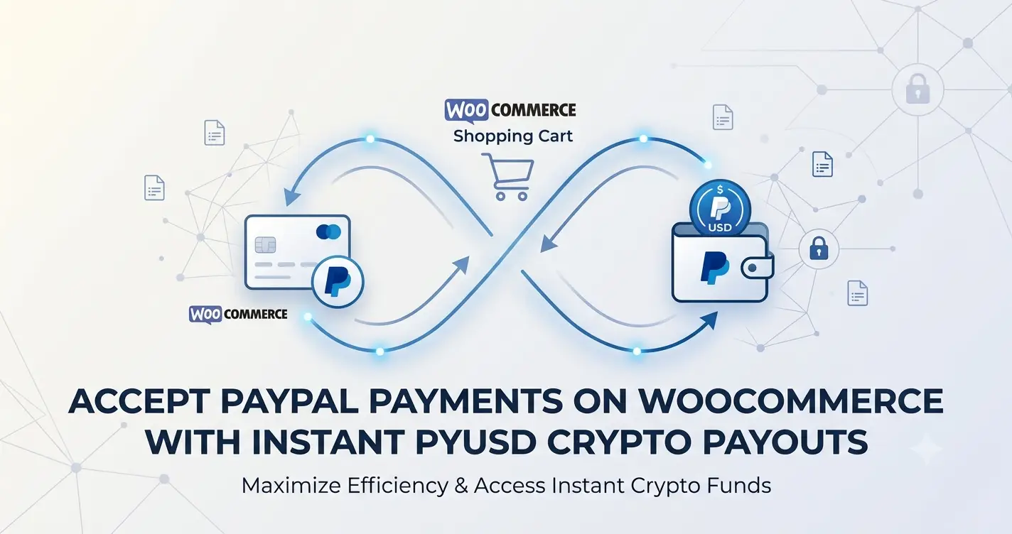 WooCommerce checkout displaying PayPal and crypto payout options