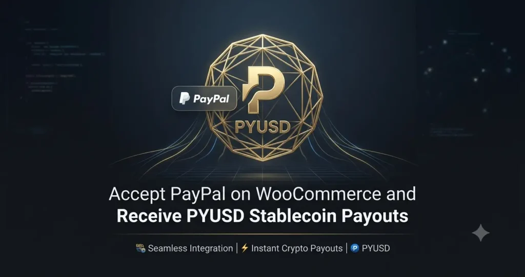 Accept PayPal on WooCommerce and receive PYUSD stablecoin payouts instantly