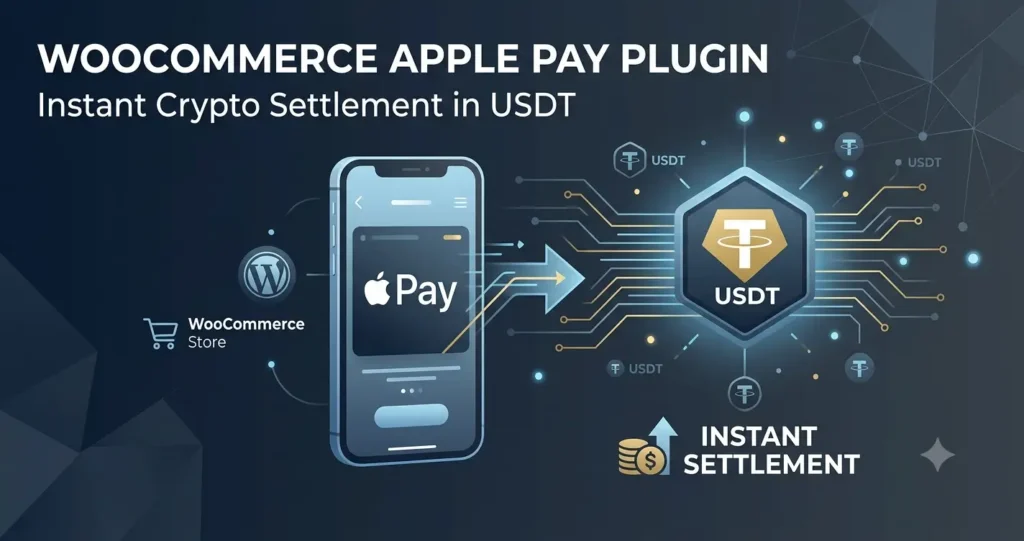 WooCommerce Apple Pay plugin instant USDT settlement dashboard